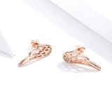 Wing Earrings Simple 925 Sterling Silver