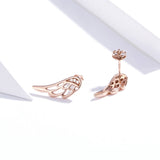 Wing Earrings Simple 925 Sterling Silver