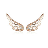 Wing Earrings Simple 925 Sterling Silver