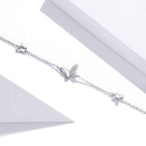 Surrounded Butterflies 925 Sterling Silver Bracelet - Aisllin Jewelry