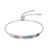 Bright Rainbow In The Sky 925 Sterling Silver Bracelet - Aisllin Jewelry