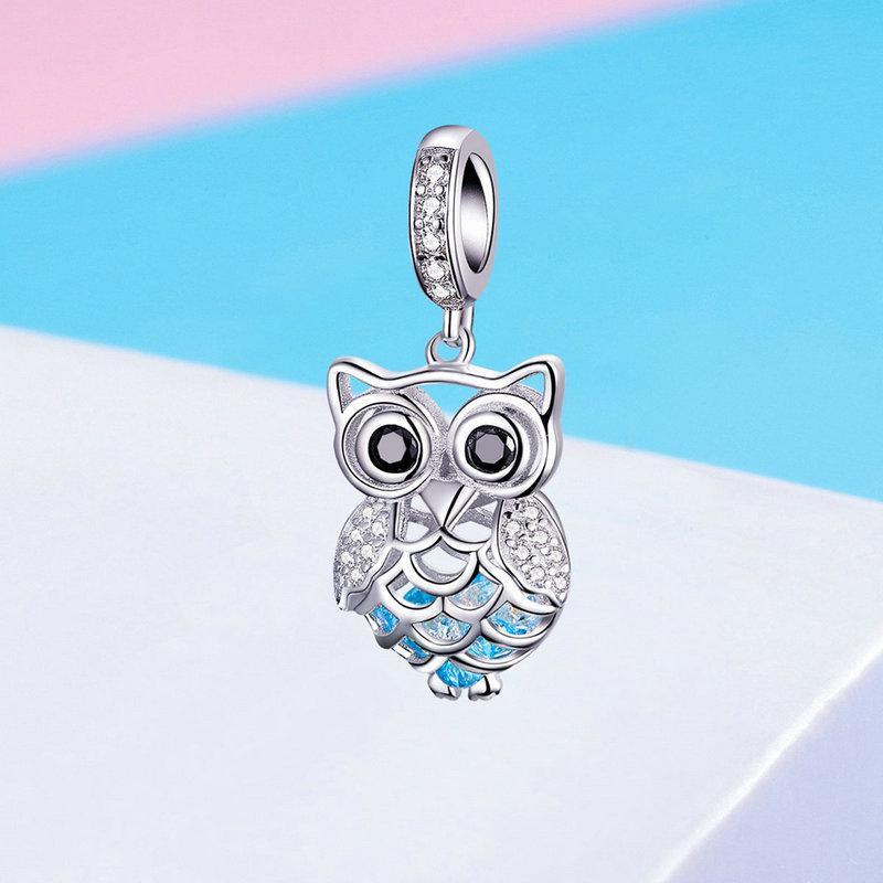 Perpetual Owl Elegant 925 Sterling Silver Charm - Aisllin Jewelry