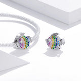 Colorful Fish 925 Sterling Silver Charm - Aisllin Jewelry