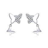 Lots of Butterflies 925 Sterling Silver Earrings - Aisllin Jewelry