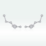 Shining Star Track 925 Sterling Silver Earrings - Aisllin Jewelry