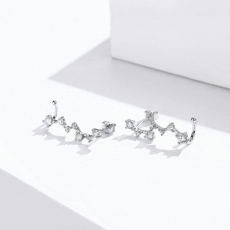 Elegant Big Dipper 925 Sterling Silver Earrings - Aisllin Jewelry
