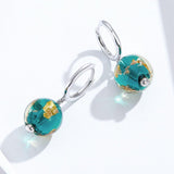 Green Earth 925 Sterling Silver Earrings - Aisllin Jewelry