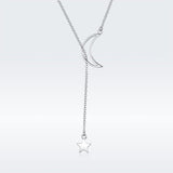 Moon And Star Fairy Tales 925 Sterling Silver Necklace - Aisllin Jewelry