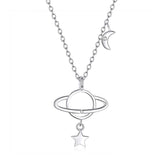 Dancing Star 925 Sterling Silver Necklace