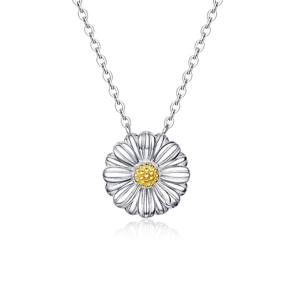 Daisy 925 Sterling Silver Necklace - Aisllin Jewelry