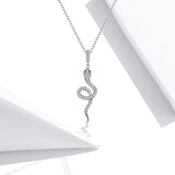 White Snake 925 Sterling Silver Necklace - Aisllin Jewelry