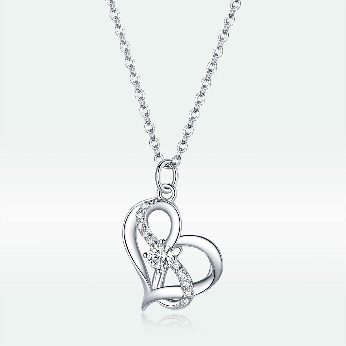 Infinity Heart 925 Sterling Silver Necklace - Aisllin Jewelry