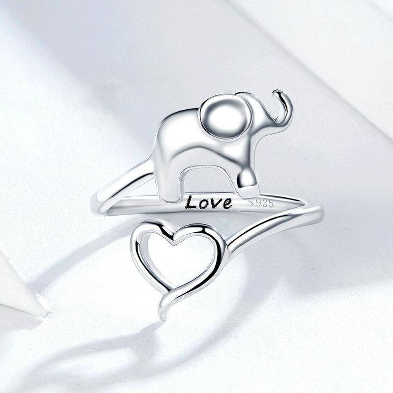 Elephant's Heart 925 Sterling Silver Ring - Aisllin Jewelry