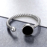 Modern Circles 925 Sterling Silver Ring - Aisllin Jewelry