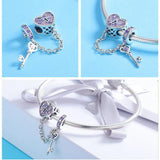 The Key of Heart Elegant 925 Sterling Silver Charm - Aisllin Jewelry