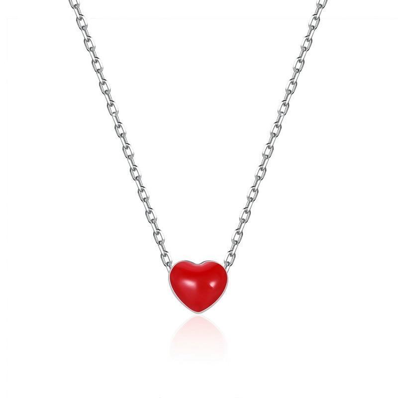 Lovely Dancing Heart 925 Sterling Silver Necklace - Aisllin Jewelry