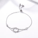 Twisted Double Heart Luxury 925 Sterling Silver Bracelet - Aisllin Jewelry