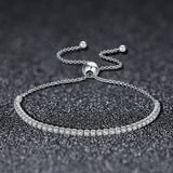 Sparkling Strand Elegant 925 Sterling Silver Bracelet - Aisllin Jewelry