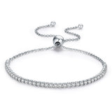 Sparkling Strand Elegant 925 Sterling Silver Bracelet - Aisllin Jewelry