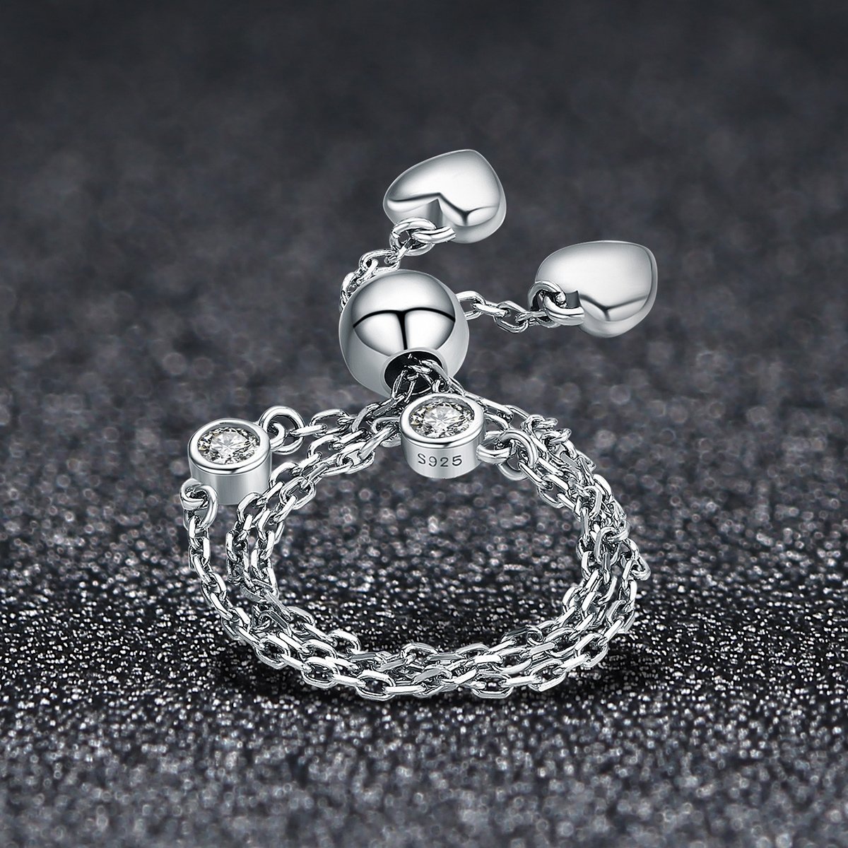 Heart Adjustable Chain Elegant 925 Sterling Silver Bracelet - Aisllin Jewelry