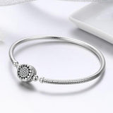 Bright Heart Snake Chain 925 Sterling Silver Bracelet - Aisllin Jewelry