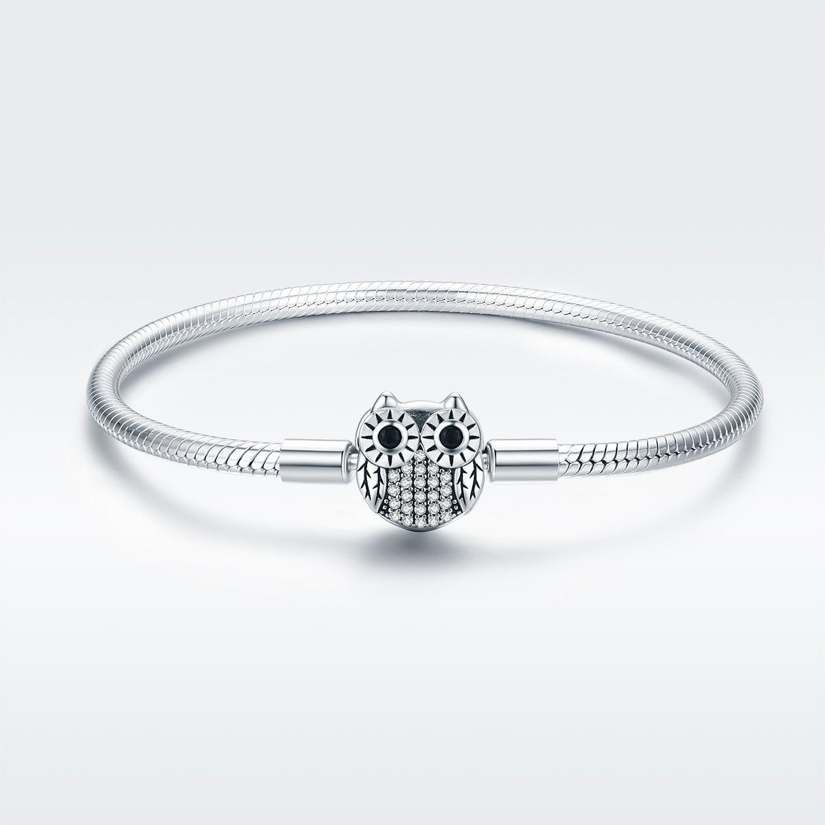 Lovely Owl Elegant 925 Sterling Silver Bracelet - Aisllin Jewelry