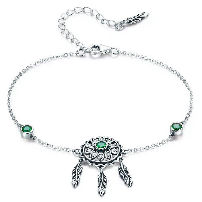 Dreamcather 925 Sterling Silver Bracelet - Aisllin Jewelry