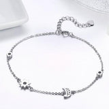 Elegant Sun and Moon 925 Sterling Silver Bracelet - Aisllin Jewelry