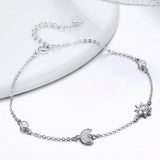 Moon Sun and Stars Elegant 925 Sterling Silver Bracelet - Aisllin Jewelry