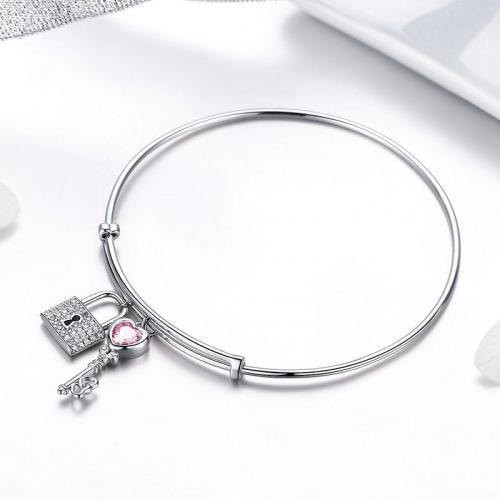 April Love Lock 925 Sterling Silver Bracelet - Aisllin Jewelry