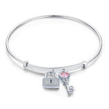 April Love Lock 925 Sterling Silver Bracelet