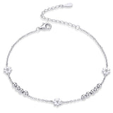 White Daisy 925 Sterling Silver Bracelet - Aisllin Jewelry