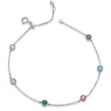 Colorful Summer 925 Sterling Silver Bracelet - Aisllin Jewelry