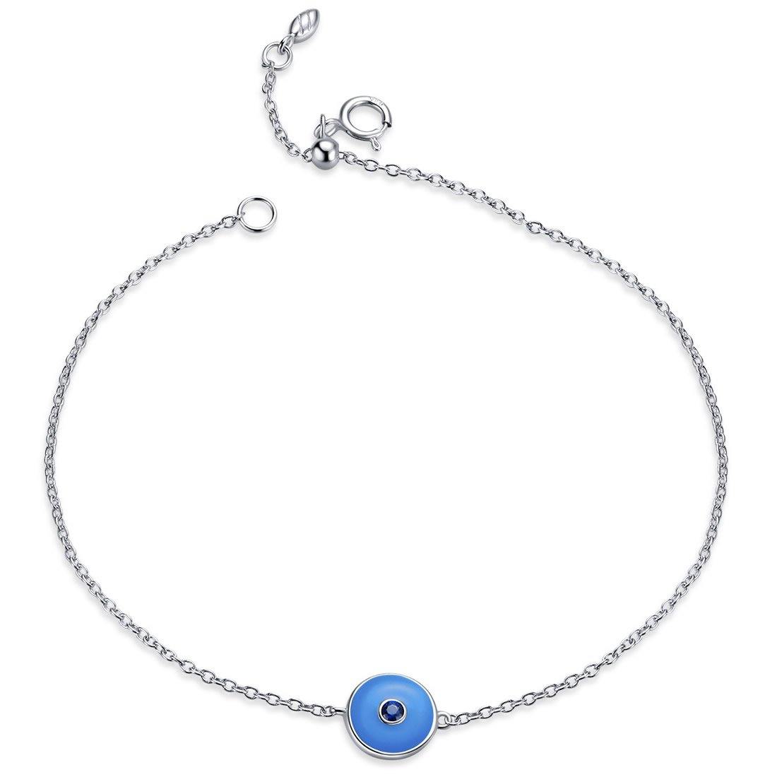 Devils Eye 925 Sterling Silver Bracelet - Aisllin Jewelry
