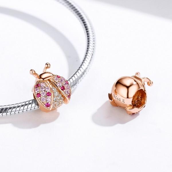 Ladybug Rose Gold Elegant 925 Sterling Silver Charm - Aisllin Jewelry