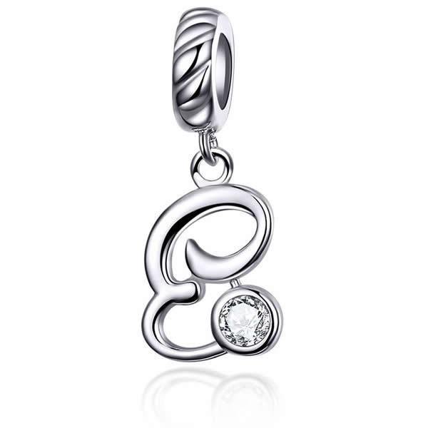 Proprietary Letter E 925 Sterling Silver Charm - Aisllin Jewelry