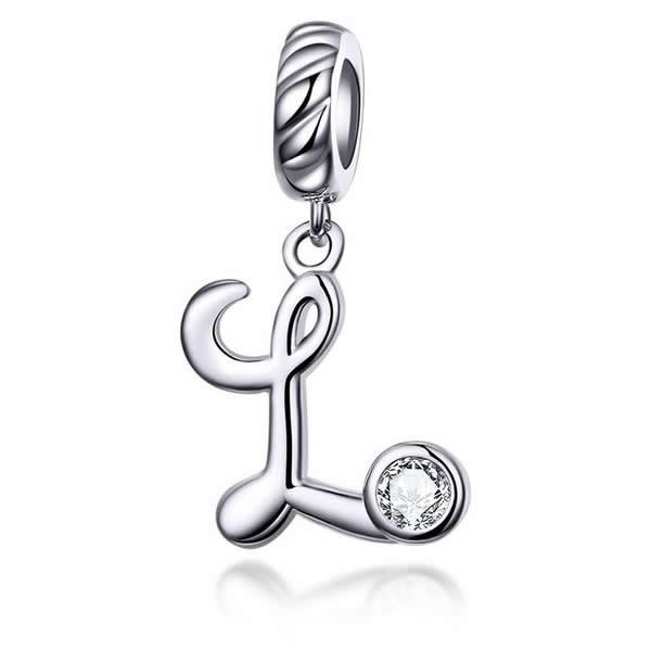 Proprietary Letter L 925 Sterling Silver Charm - Aisllin Jewelry