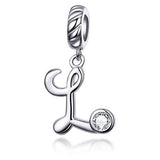 Proprietary Letter L 925 Sterling Silver Charm - Aisllin Jewelry