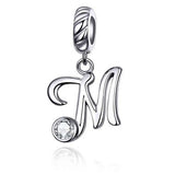 Proprietary Letter M 925 Sterling Silver Charm - Aisllin Jewelry