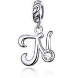 Proprietary Letter N 925 Sterling Silver Charm - Aisllin Jewelry