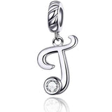 Proprietary Letter T 925 Sterling Silver Charm - Aisllin Jewelry