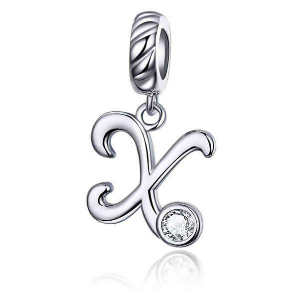 Proprietary Letter X 925 Sterling Silver Charm - Aisllin Jewelry