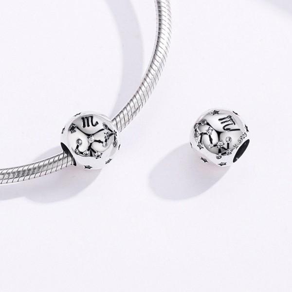 Scorpio Zodiac Sign Elegant 925 Sterling Silver Charm - Aisllin Jewelry