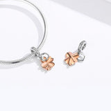 Clover Rose Gold Elegant 925 Sterling Silver Charm - Aisllin Jewelry
