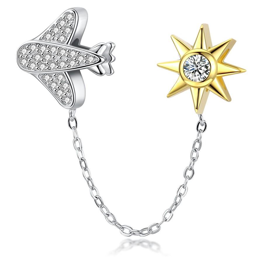 Flying In The Starry Nights 925 Sterling Silver Charm - Aisllin Jewelry