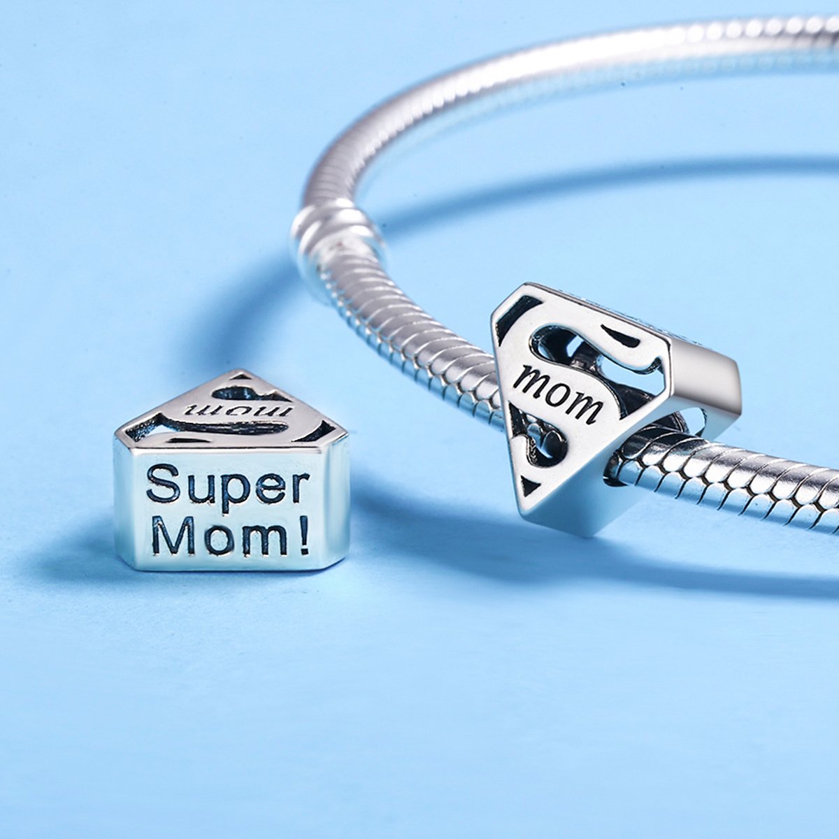 Lovely Mom Elegant 925 Sterling Silver Charm - Aisllin Jewelry
