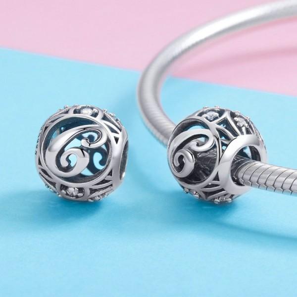 Letter C Elegant 925 Sterling Silver Charm - Aisllin Jewelry