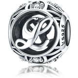 Letter M Elegant 925 Sterling Silver Charm - Aisllin Jewelry