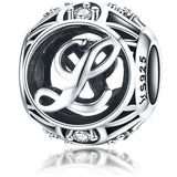 Letter L Elegant 925 Sterling Silver Charm - Aisllin Jewelry