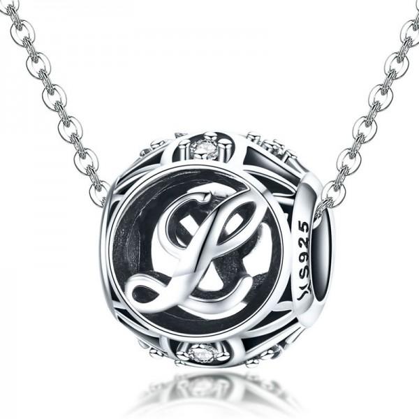 Letter L Elegant 925 Sterling Silver Charm - Aisllin Jewelry